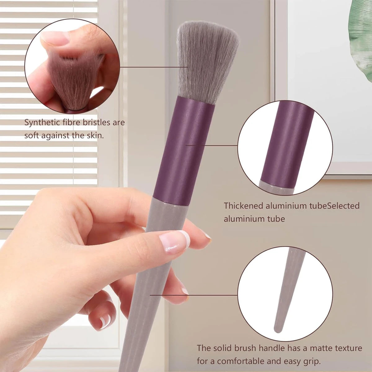 LuxuryGlow 13pcs Professional Makeup Brush Set – Soft Bristles with Travel Pouch