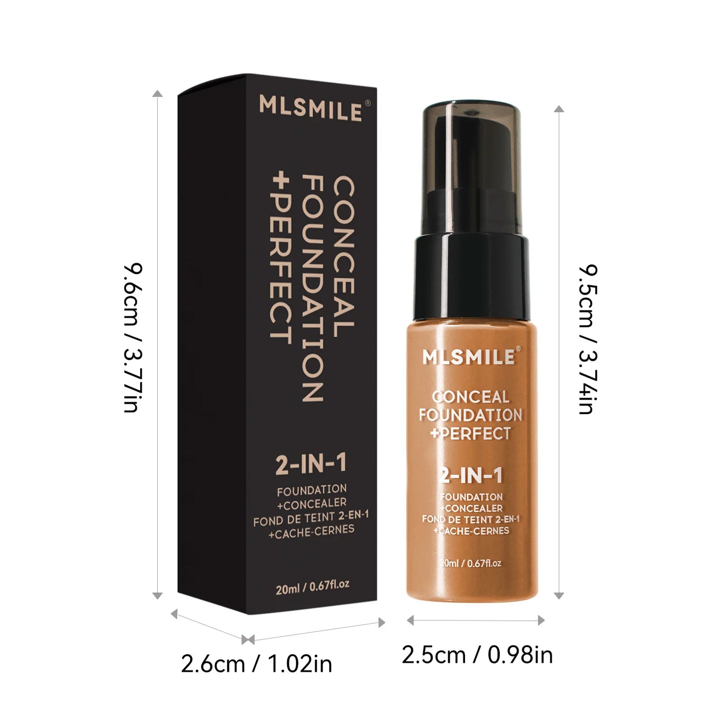 Base de maquillaje en polvo de 6 colores MLSMILE: resistente al agua, de larga duración y con control de grasa.