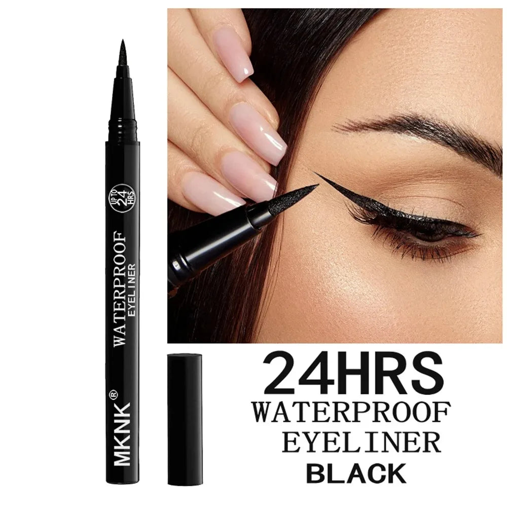 LuxuryGlow Quick-Dry Waterproof Eyeliner Pencil – 24H Long-Lasting, Smudge-Proof, Matte Finish