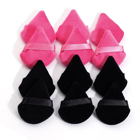 MAANGE 10/12 Pcs Soft Triangle Powder Puff for Wet & Dry Makeup Use