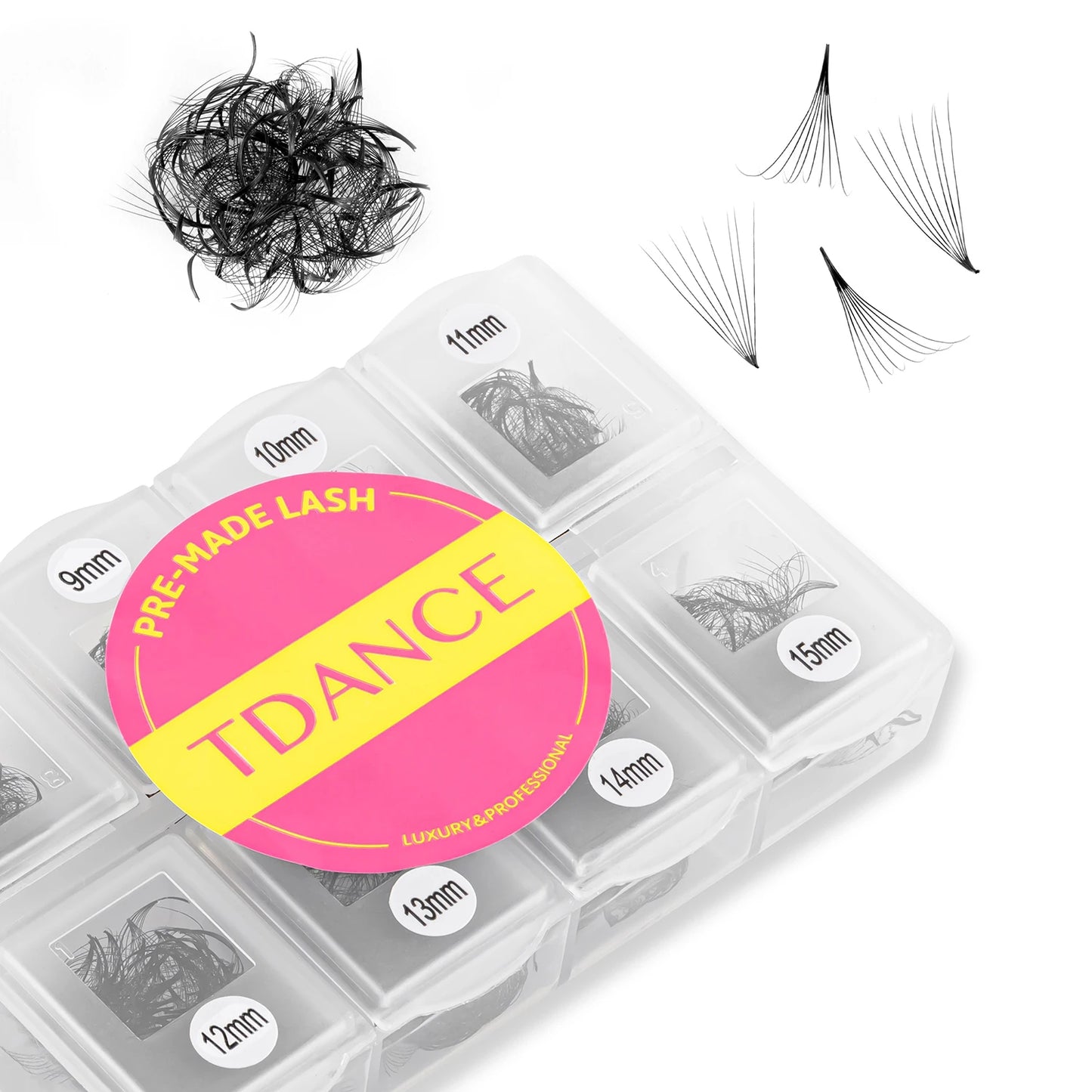 TDANCE 600 Loose Premade Volume Fans – Mixed Length Lash Extensions