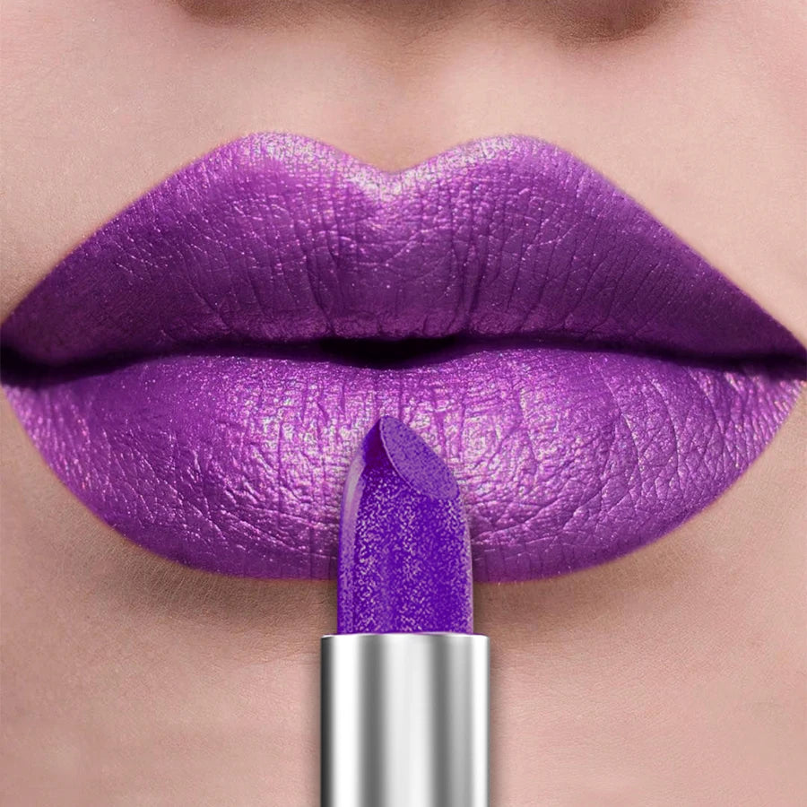 Labial metálico KAFURUX: 21 tonos brillantes y brillo duradero