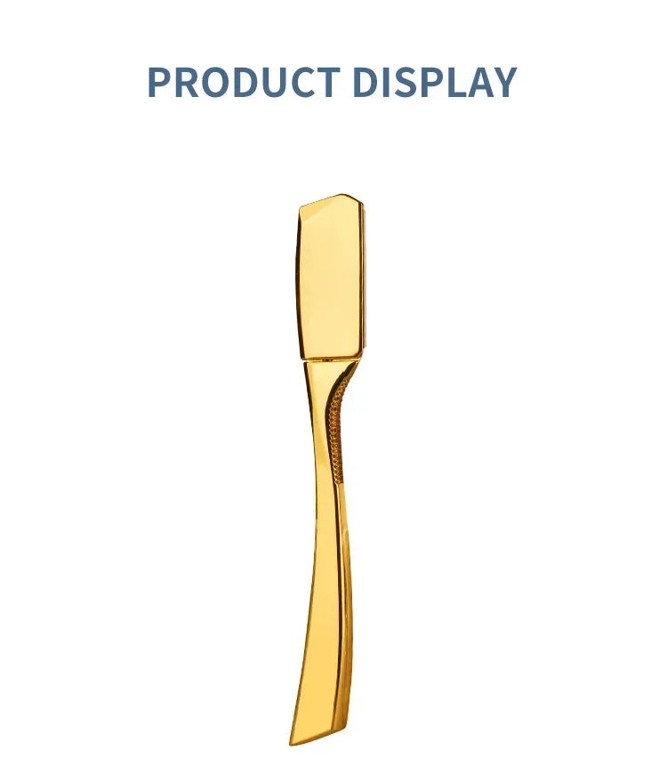 LuxuryGlow Professional Straight Edge Razor for Men – Manual Shaving Knife with Zinc Alloy Handle
