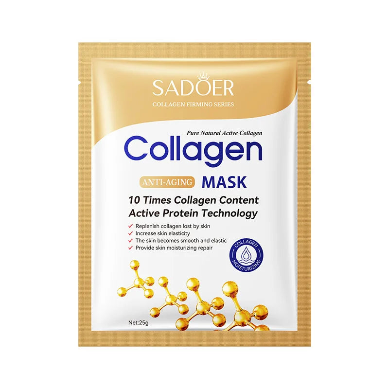 LuxuryGlow Bio Collagen Face Mask – Deep Hydrating & Brightening Overnight Skincare (1/5/10/20 PCS)