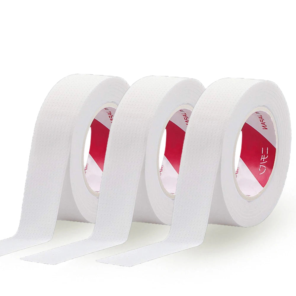FOEONCO 2/3 Rolls Japanese Eyelash Extension Tape – Lint-Free, Breathable & Gentle
