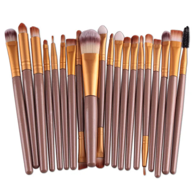 BeeChip 20 PCS Professional Makeup Brush Set – Soft Synthetic Brushes for Face & Eyes