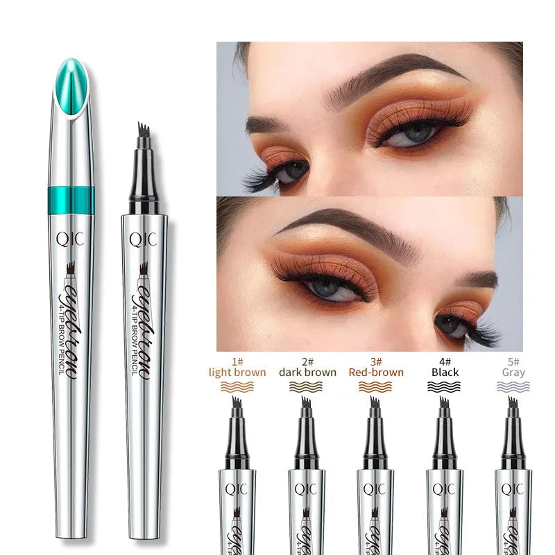 SAKSRAAR 5-Color Waterproof 4-Jaw Eyebrow Tattoo Pencil – Ultra-Fine, Long-Lasting Brow Pen
