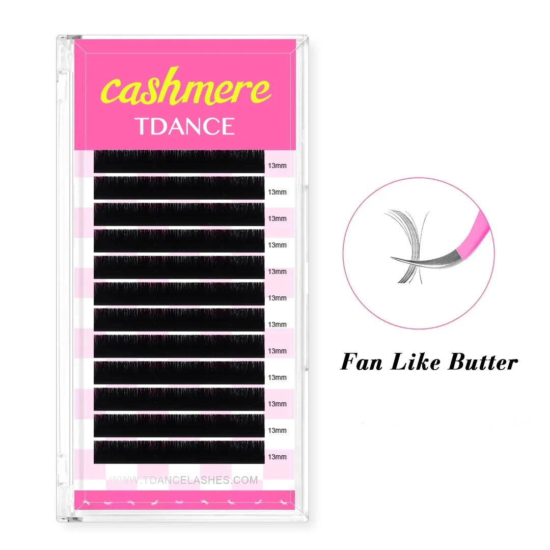 TDANCE Cashmere Classic Lash Extensions – Super Matte Black Individual Trays C60