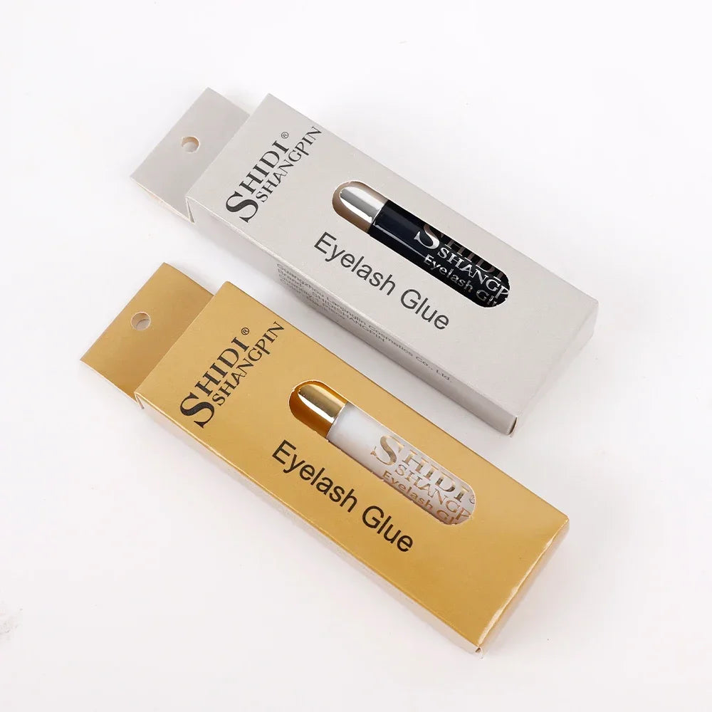 غراء الرموش الاحترافي من LuxuryGlow - لاصق رموش شفاف وأسود مقاوم للماء