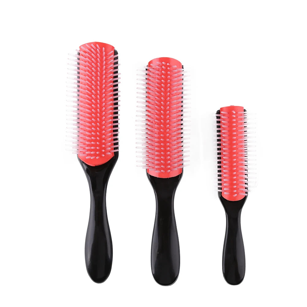 APWIKOGER 9-Row Detangling Hair Brush – Wet & Curly Hair Detangler with Scalp Massager