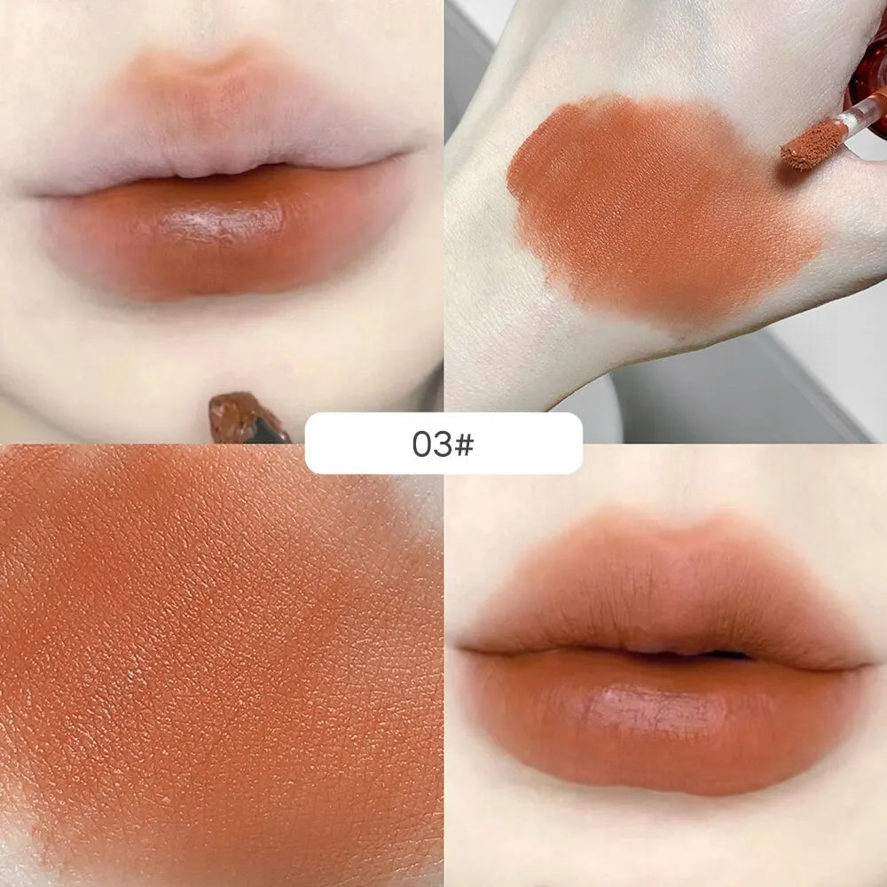 SHAQINUO Velvet Matte Mousse Lip Glaze – Long-Lasting Soft Mist Lipstick