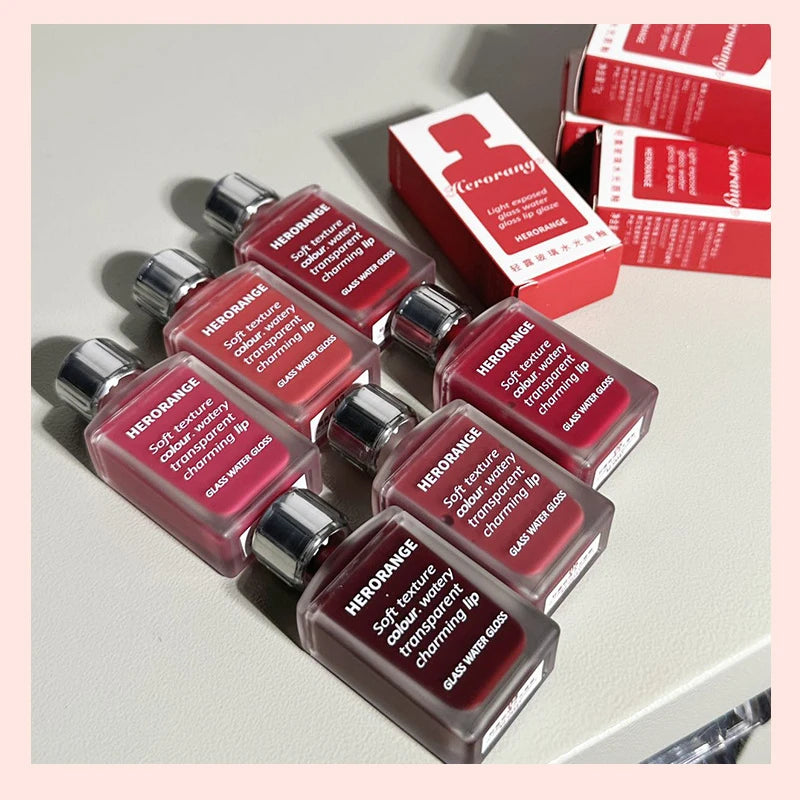 Laca de labios HERORANGE efecto cristal: brillo de espejo, hidratante y antimanchas (7 g)