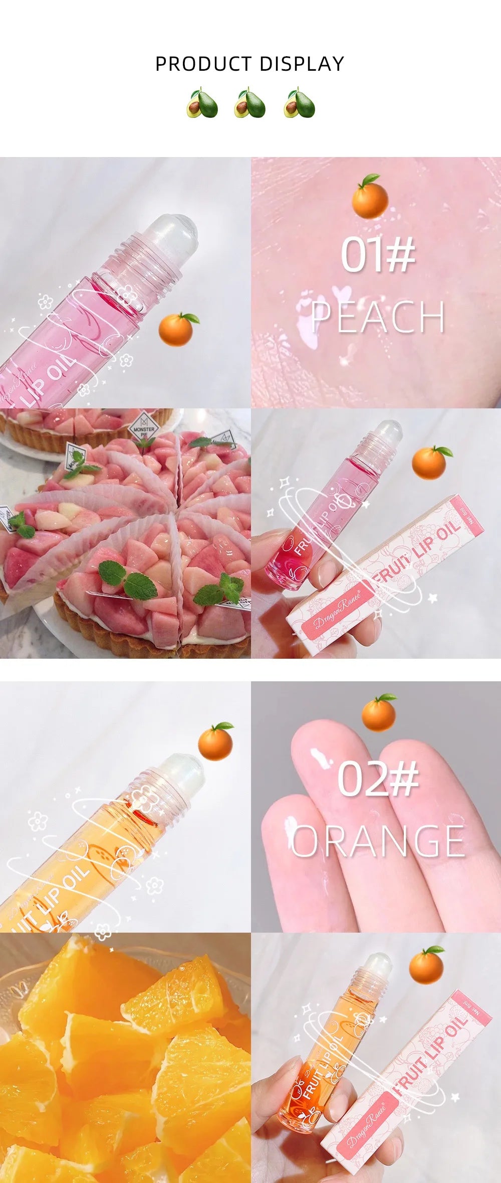 Aceite labial en roll-on LuxuryGlow: brillo labial hidratante y nutritivo para labios suaves y tersos (8 ml)