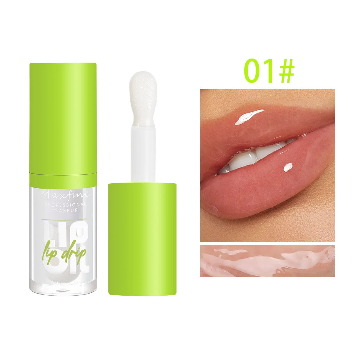Brillo de labios resistente al agua MAXFINE: brillo hidratante, duradero y antiadherente.