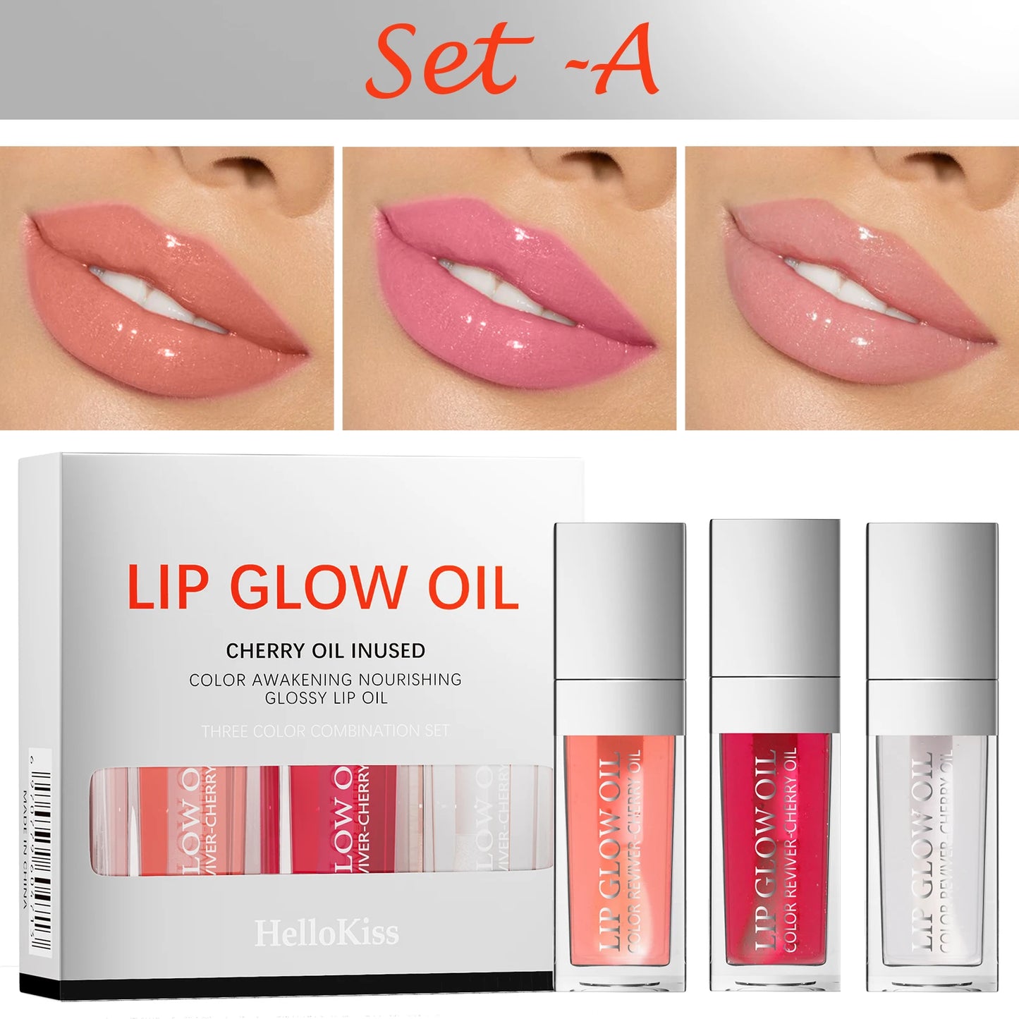 Aceite labial Hello Kiss Crystal Jelly | Hidratante, voluminizador y brillo con color