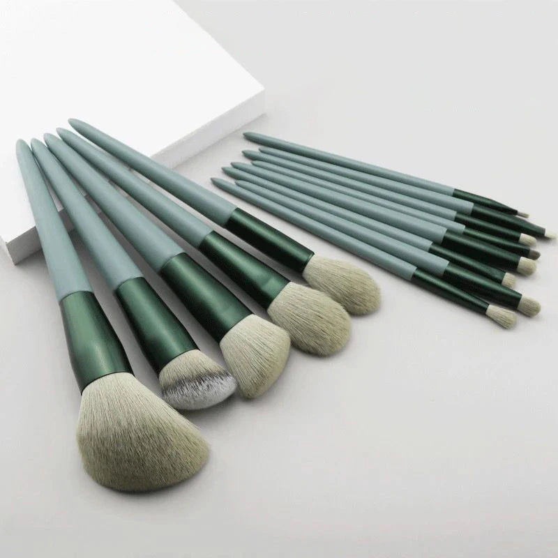CALIYI 14PCS Professional Makeup Brushes & Sponge Set for Women