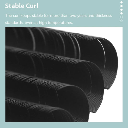 وصلات رموش فردية من DIYDAY - رموش صناعية من فرو المنك الأسود غير اللامع، ١٦ صفًا (C60)