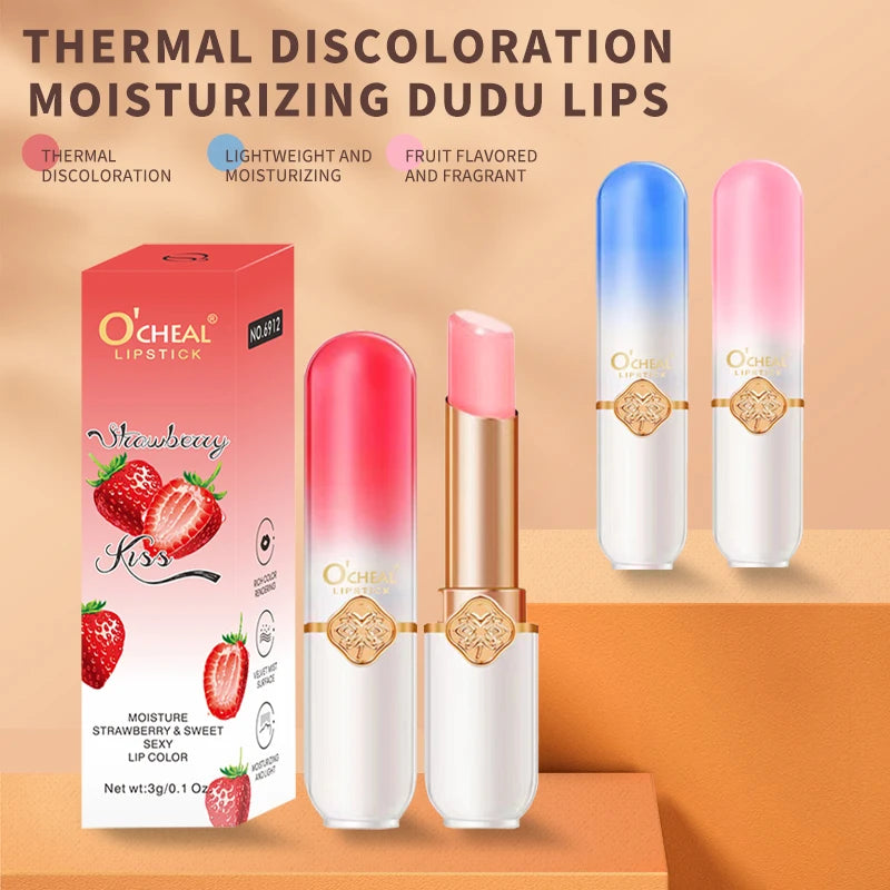 Bálsamo labial de frutas que cambia de color OCHEAL: duradero e hidratante