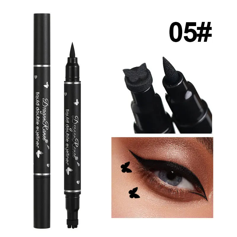 Dragon Ranee Double-Head Eyeliner with Star Stamp – Waterproof & Smudge-Proof (2.5g)