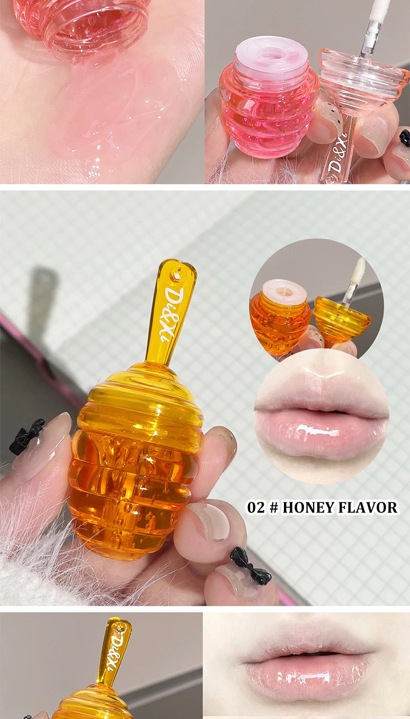 Set de aceites labiales LuxuryGlow Honeypot: cuidado labial hidratante y duradero