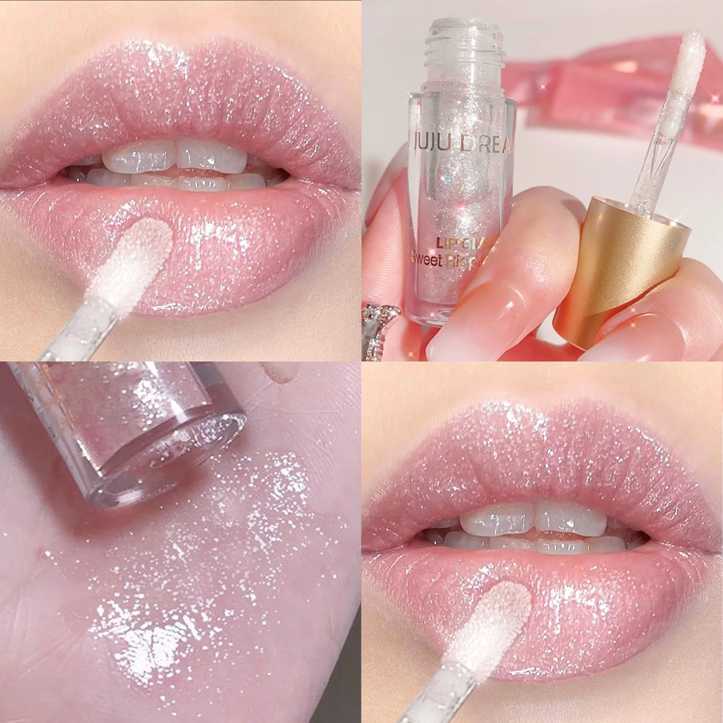 Brillo labial brillante JUJU Dream Sweet: brillo de espejo y acabado hidratante