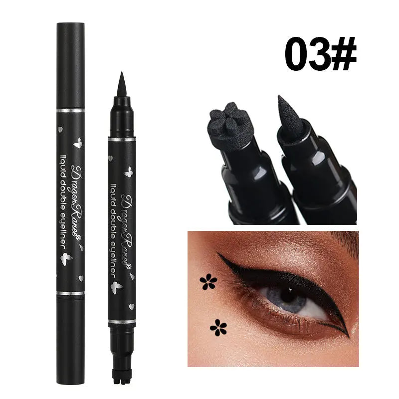 Dragon Ranee Double-Head Eyeliner with Star Stamp – Waterproof & Smudge-Proof (2.5g)