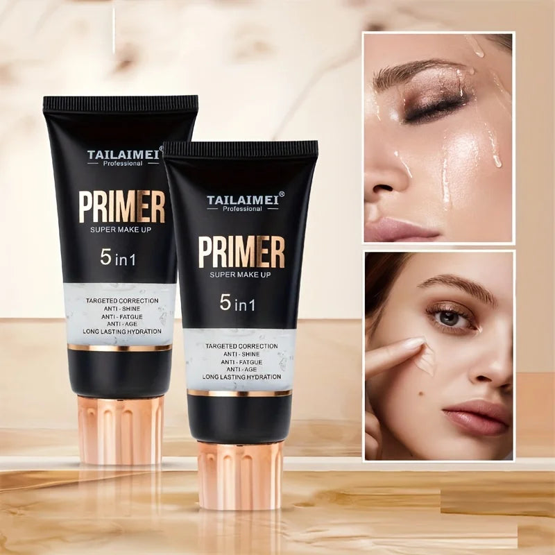 LuxuryGlow Waterproof Transparent Gel Primer with Avocado & Rose Extract – 60ml