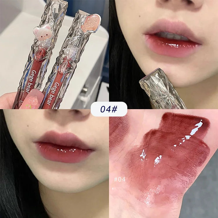 Brillo de labios Crystal Mirror de Gege Bear: hidratante, brillante y con volumen.