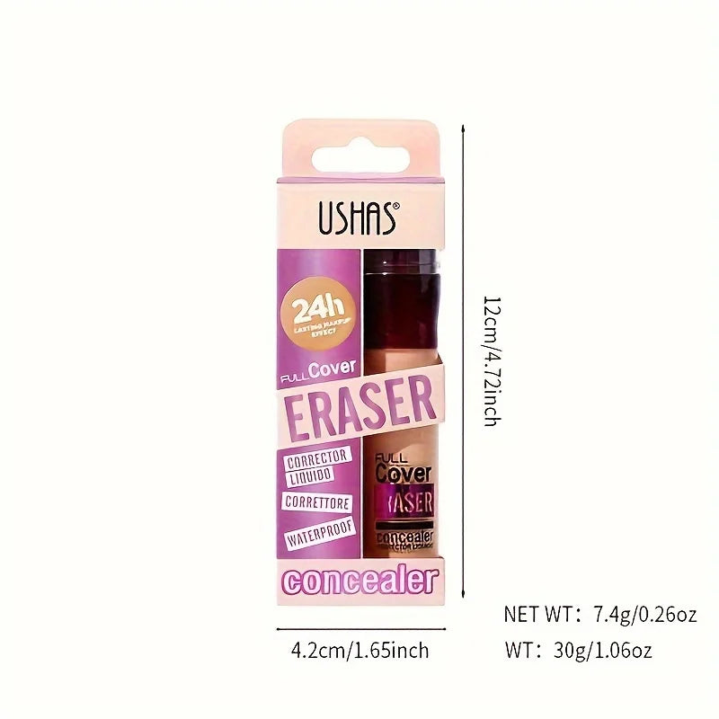 Corrector líquido USHAS Sponge Head: cobertura hidratante y duradera para ojeras e imperfecciones.