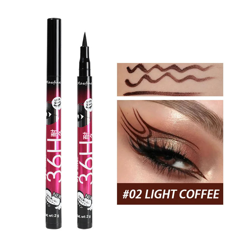 MAXFINE Waterproof Liquid Eyeliner – Long Lasting, Smudge-Proof & Quick Dry Formula