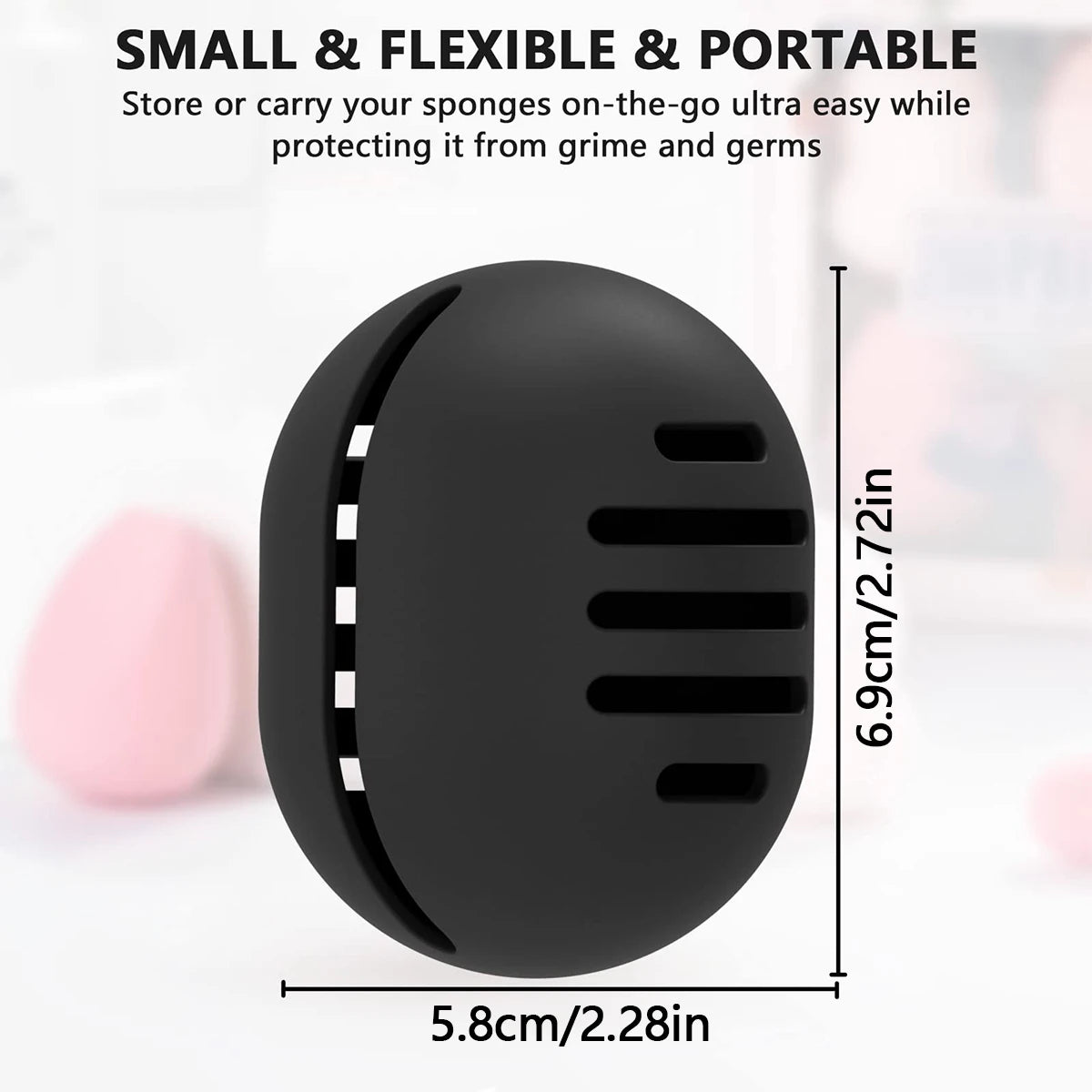 LuxuryGlow Eco-Friendly Silicone Beauty Blender Storage Case – Portable & Reusable Organizer