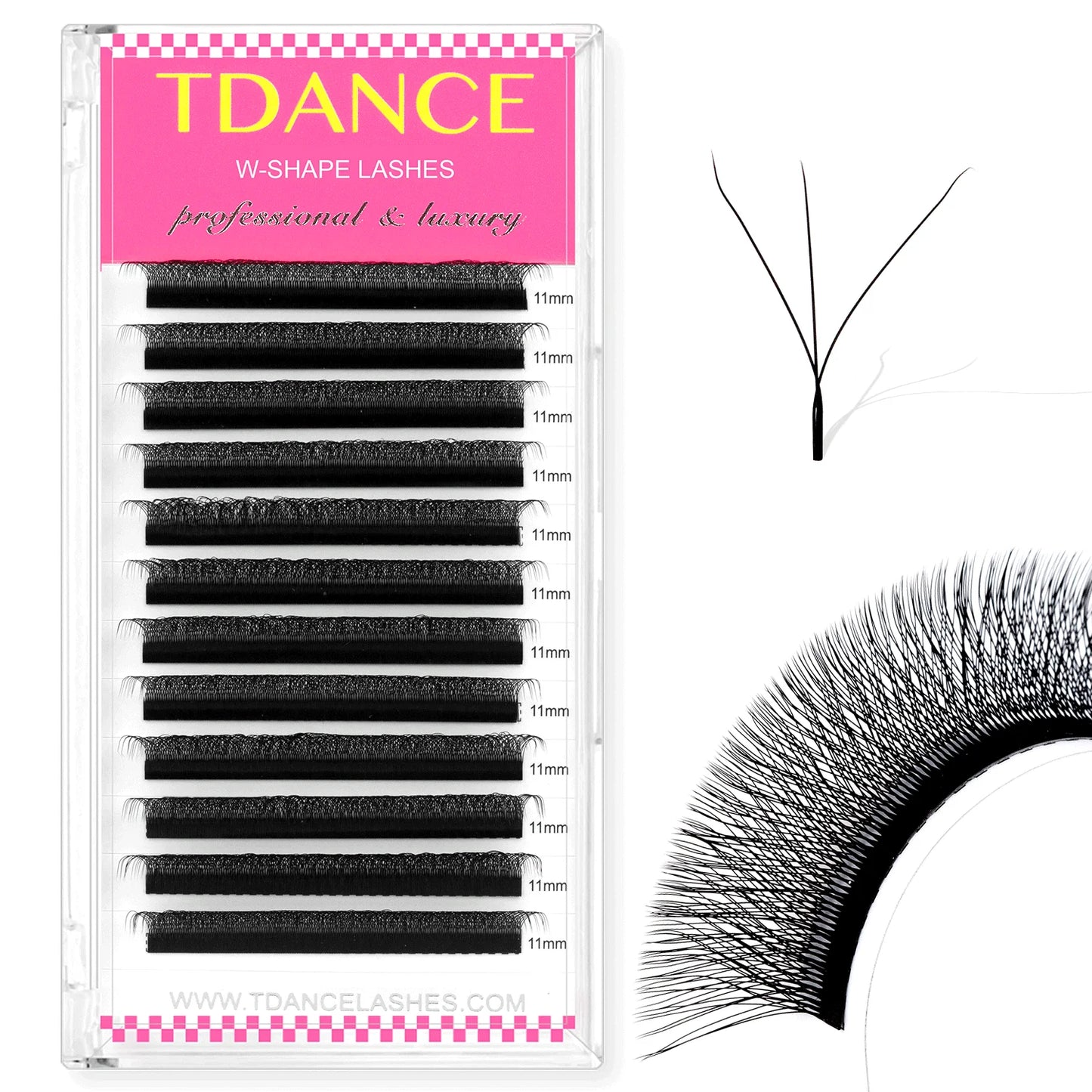 TDANCE 3D–6D Premade W Style Blooming Lash Fans | Faux Mink Volume Eyelash Extensions C60