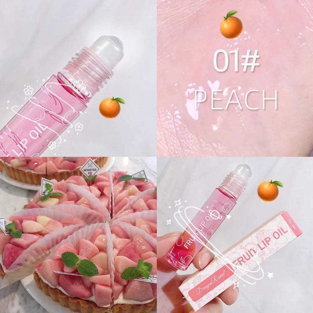 Aceite labial en roll-on LuxuryGlow: brillo labial hidratante y nutritivo para labios suaves y tersos (8 ml)