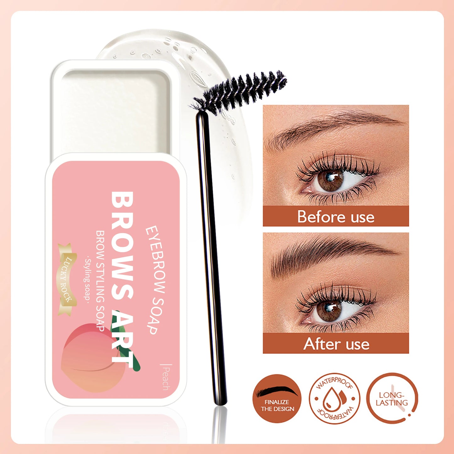 LuxuryGlow 4-Color Eyebrow Styling Wax – Waterproof, Natural Look & Long-Lasting Hold