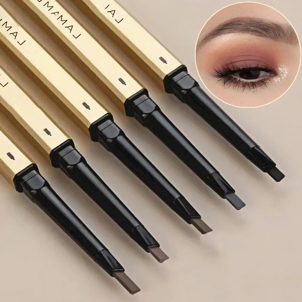 LuxuryGlow 5-Color Double Head Waterproof Eyebrow Pencil with Brush | Long-Lasting & Sweatproof