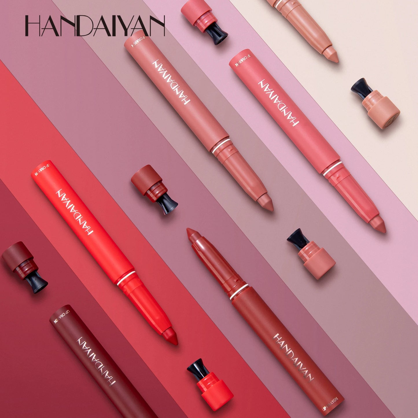 HANDAIYAN Matte Lipstick Pen with Built-In Sharpener – Fadeless & Non-Staining