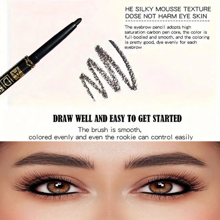 LuxuryGlow 3PCS Waterproof Black Eyeliner Pencils – Smudge-Proof, Long-Lasting & Bold Finish