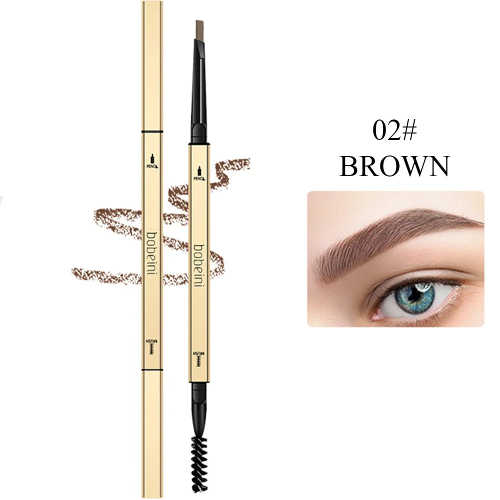 Lápiz de cejas impermeable de doble punta LuxuryGlow: preciso, duradero y resistente a las manchas.
