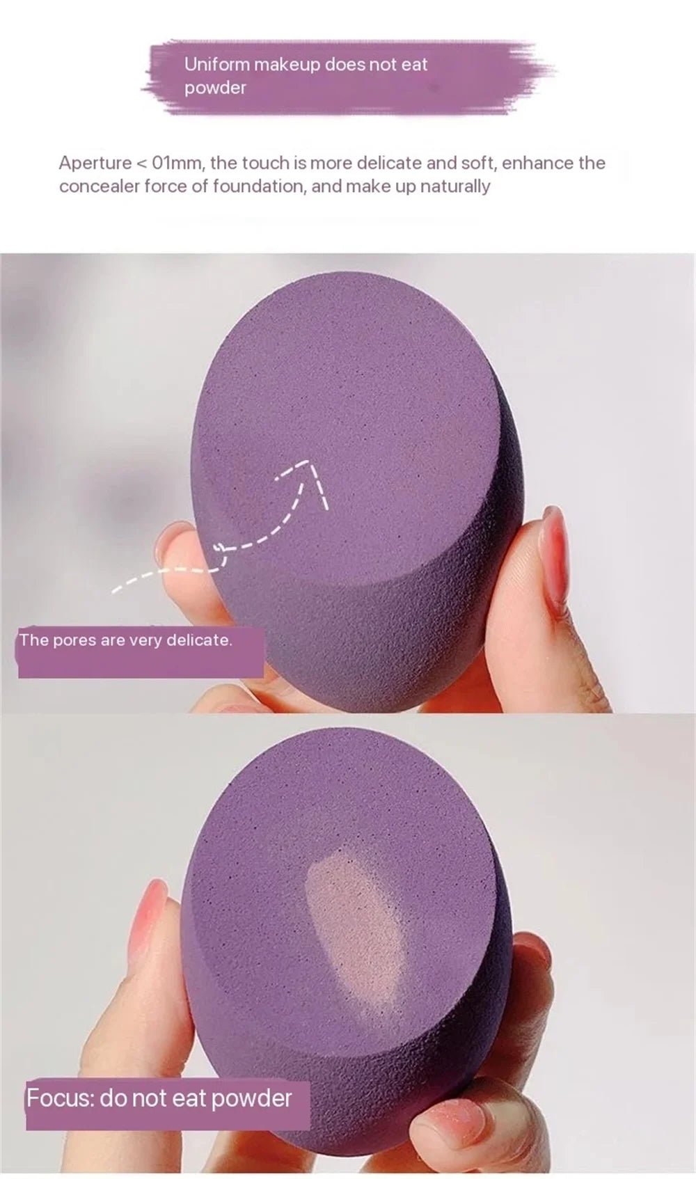 LuxuryGlow 4PCS Soft Makeup Sponge Blender Set – Flawless Foundation & Powder Puff