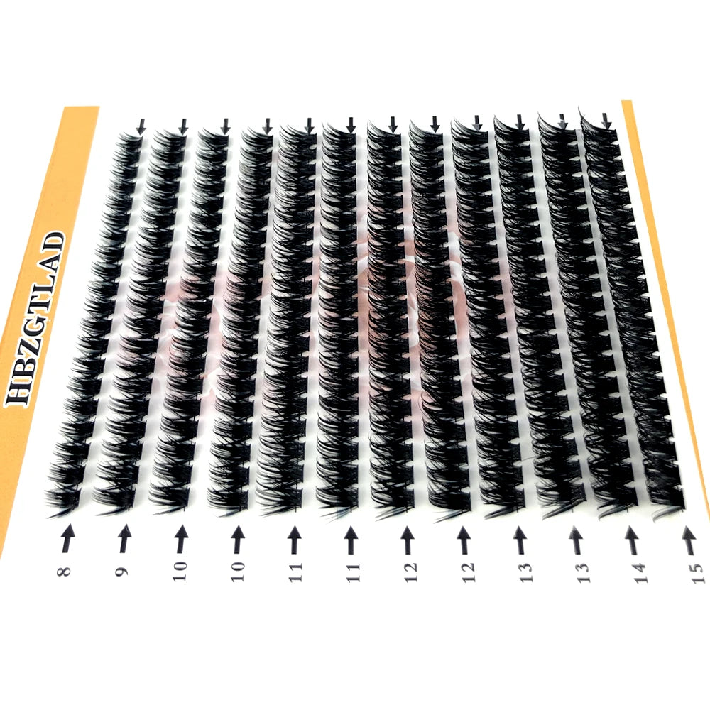 رموش HBZGTLAD D Curl Lash Clusters بمزيج 30D–100D - رموش صناعية ناعمة وطبيعية
