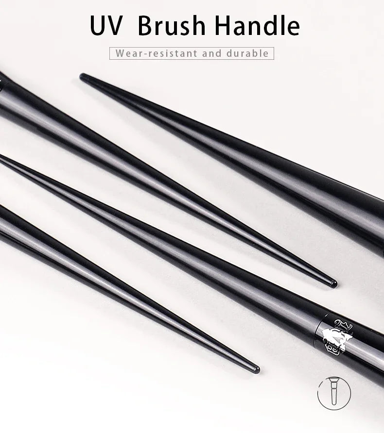 LuxuryGlow Soft Highlight Makeup Brush – Synthetic Fiber Bristles & Sleek Black Handle for Flawless Glow
