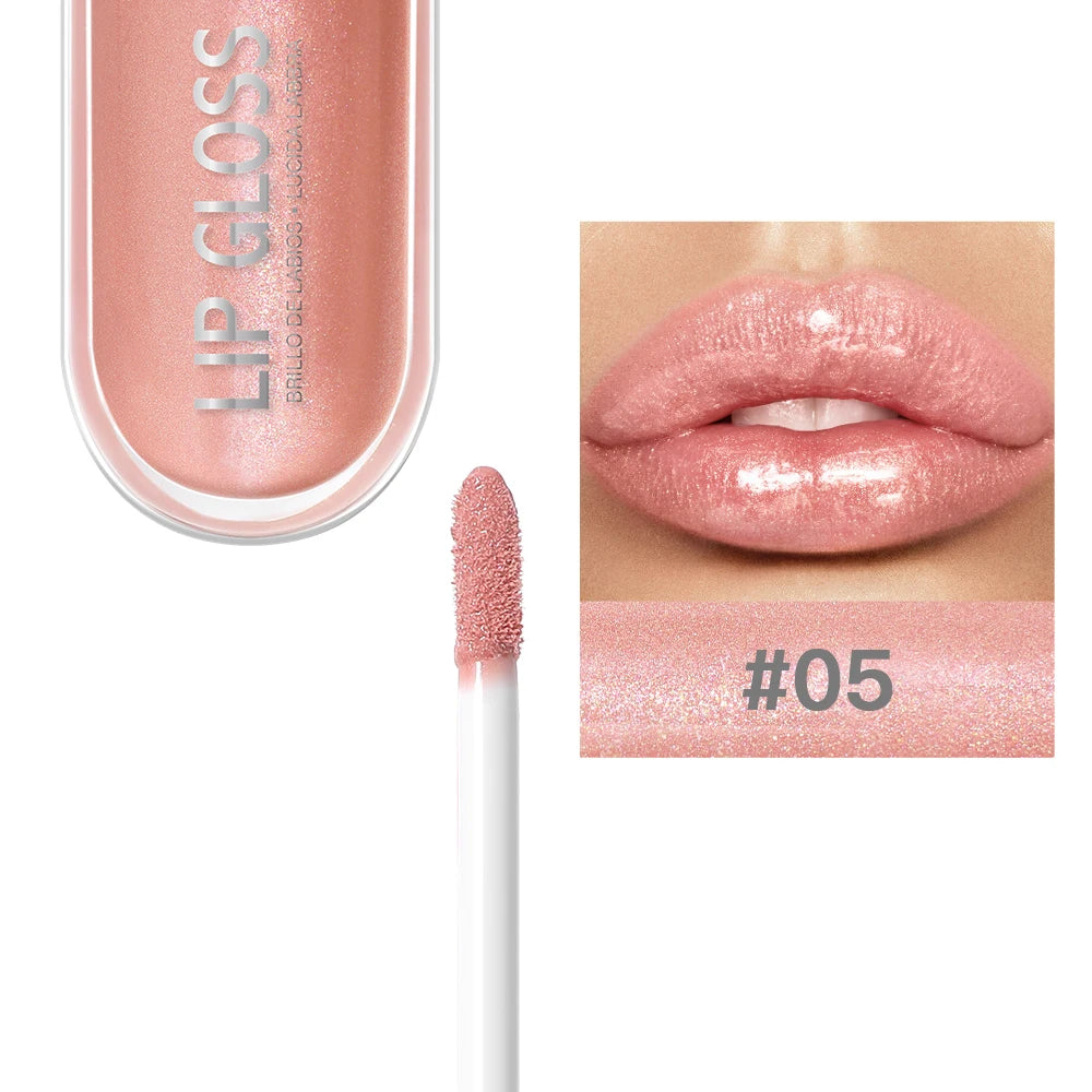 Set de brillo labial USHAS de 12 colores: brillo metálico e hidratación de larga duración