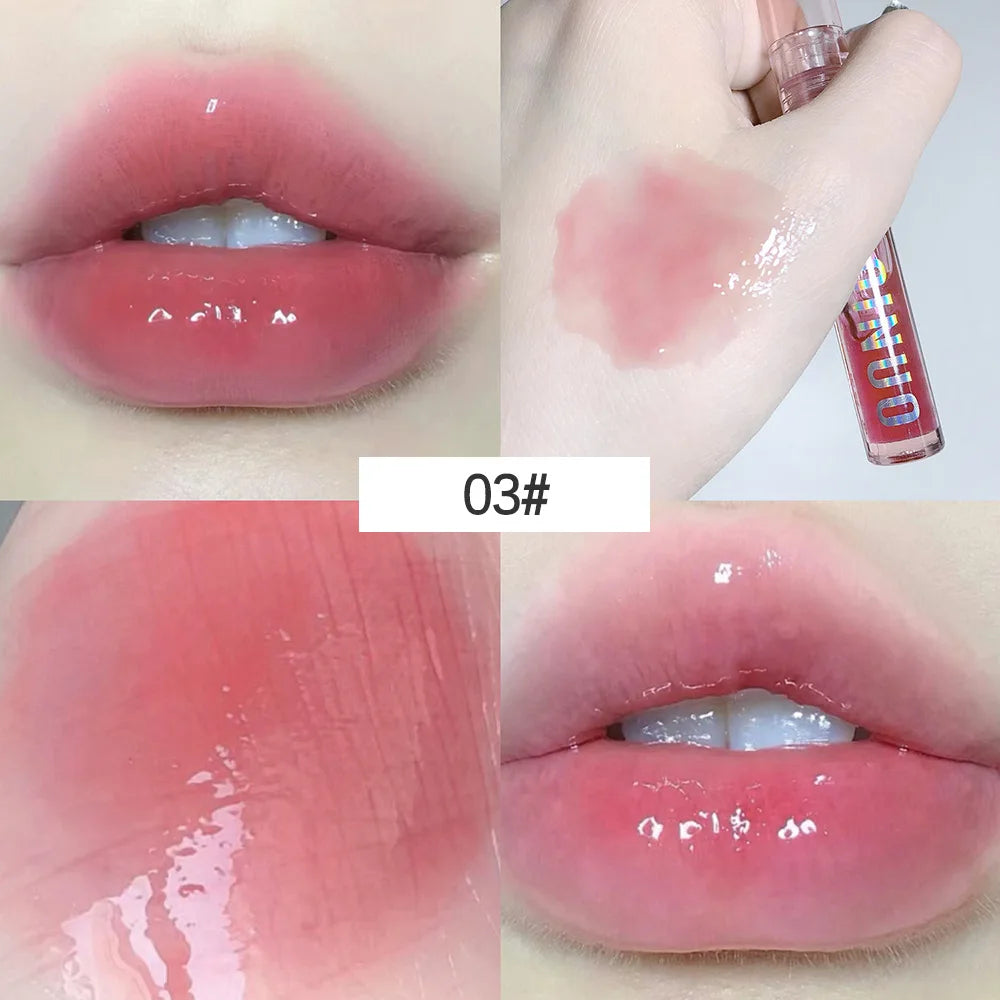 Brillo labial SHAQINUO Mirror Jelly (4 unidades) | Hidratante, brillante y duradero
