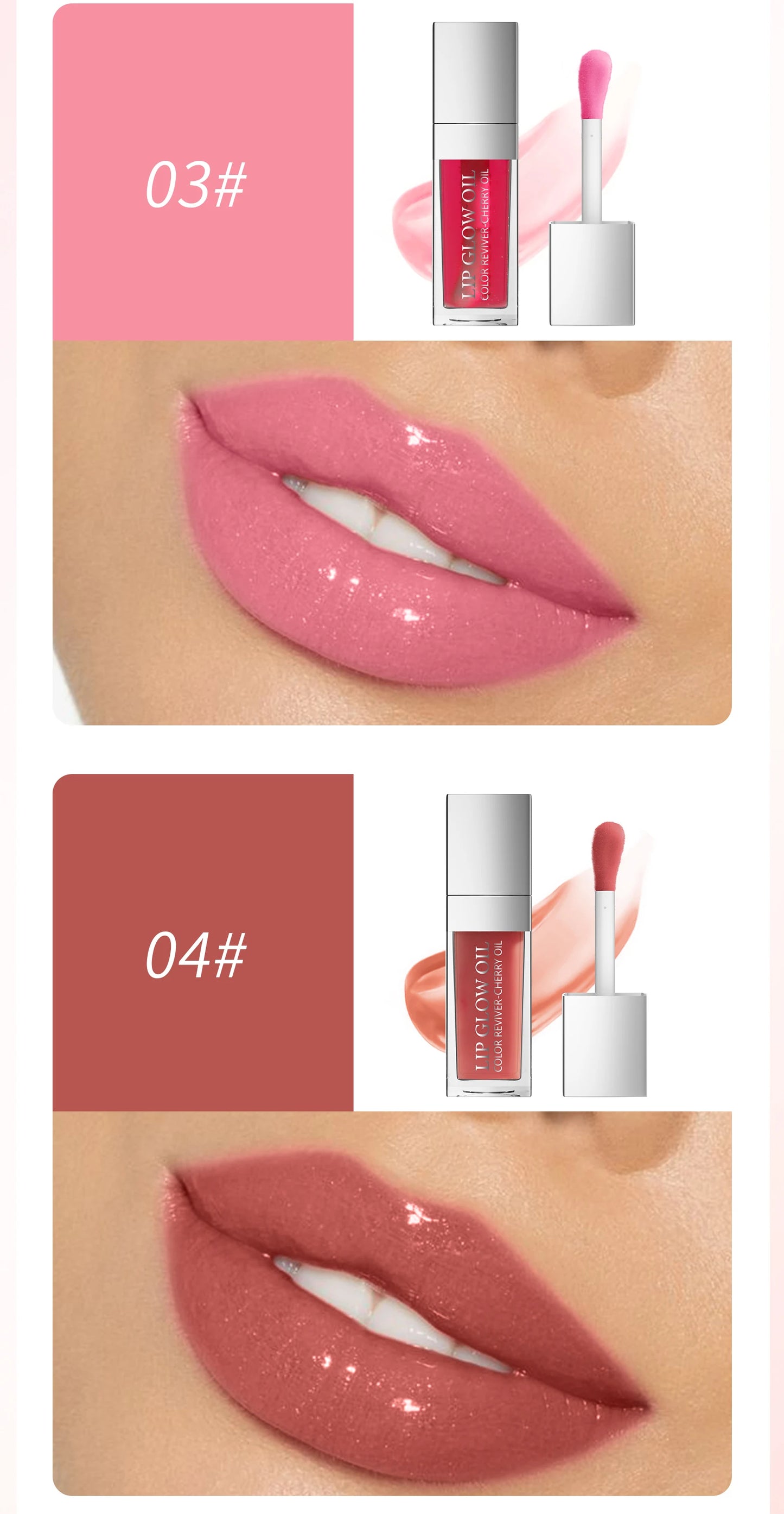 Aceite labial Hello Kiss Crystal Jelly | Hidratante, voluminizador y brillo con color