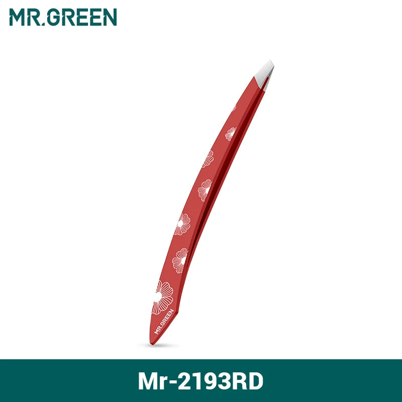 ملقط حواجب منحني من MR.GREEN - أداة إزالة شعر دقيقة من الفولاذ المقاوم للصدأ