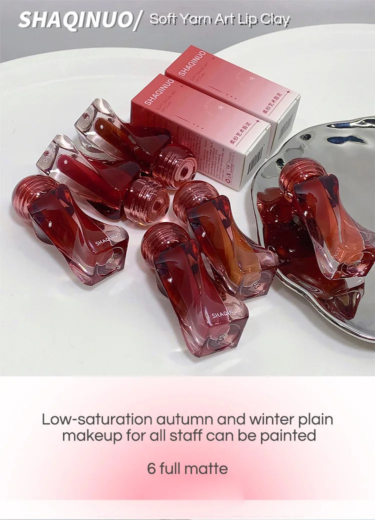 SHAQINUO Velvet Matte Mousse Lip Glaze – Long-Lasting Soft Mist Lipstick