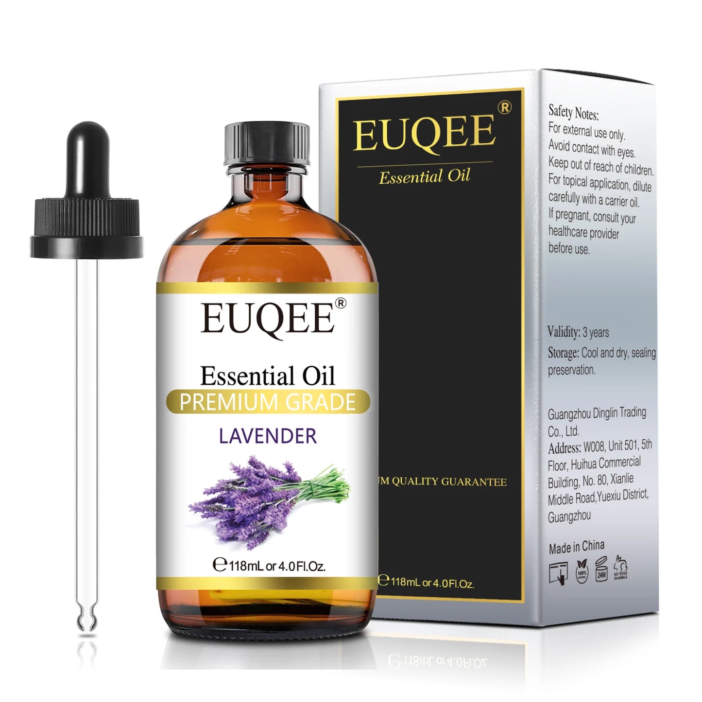 EUQEE 118ml Pure Essential Oil – Aromatherapy Diffuser Blend with Palo Santo, Lavender, Vanilla & More C238