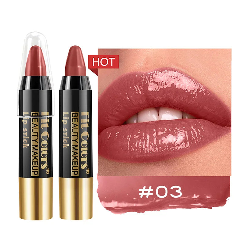 Set de lápices labiales LuxuryGLOW Fit Colors Velvet: 6 tonos, resistentes al agua e hidratantes
