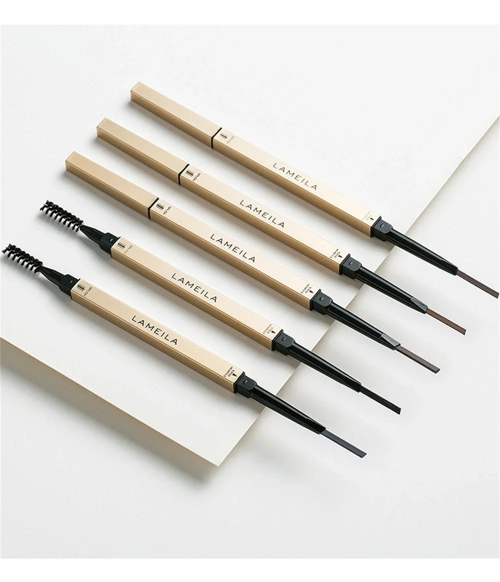 LuxuryGlow 5-Color Double Head Waterproof Eyebrow Pencil with Brush | Long-Lasting & Sweatproof