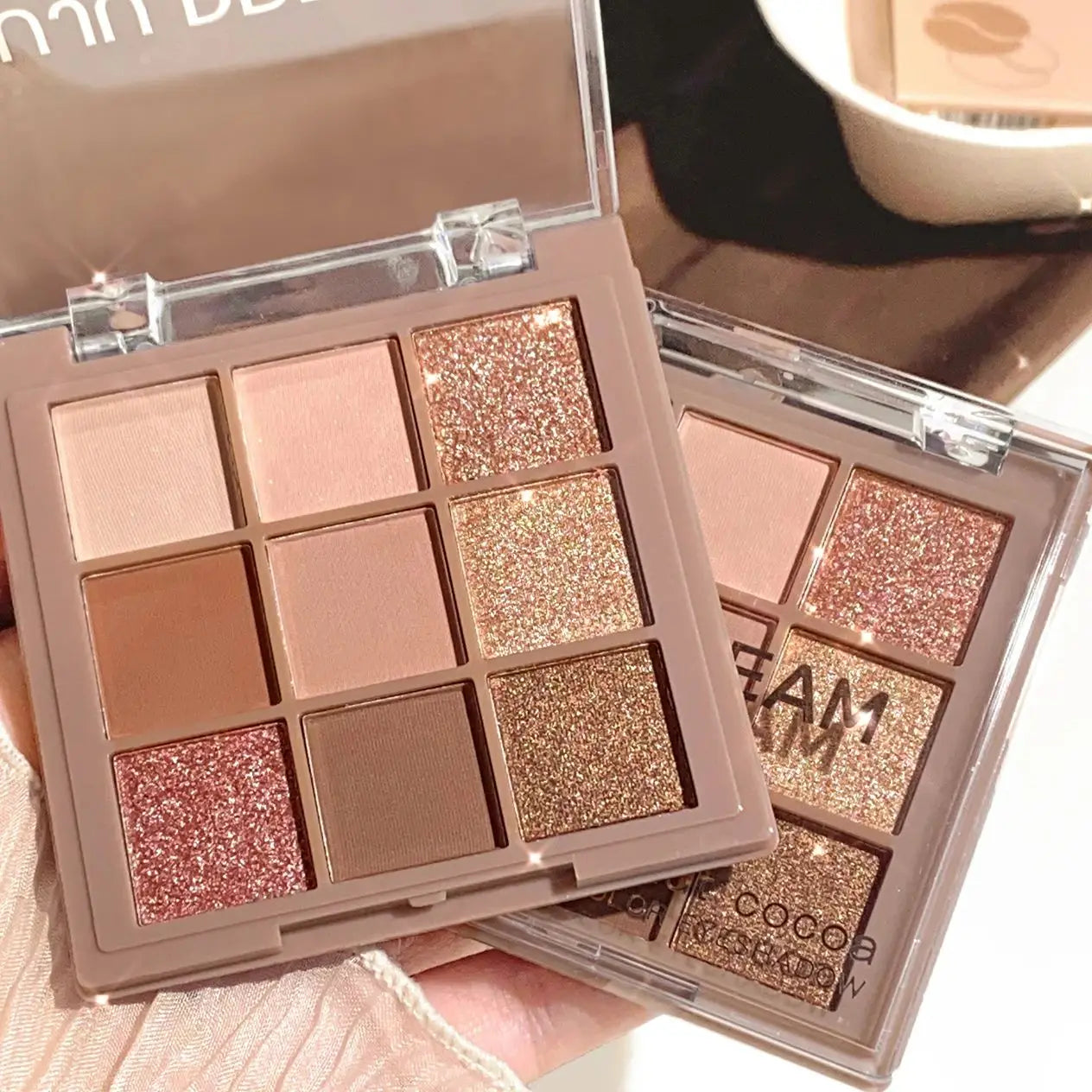 LuxuryGlow Luxurious 9-18 Color Eyeshadow Palette – Velvet Matte & Shimmer
